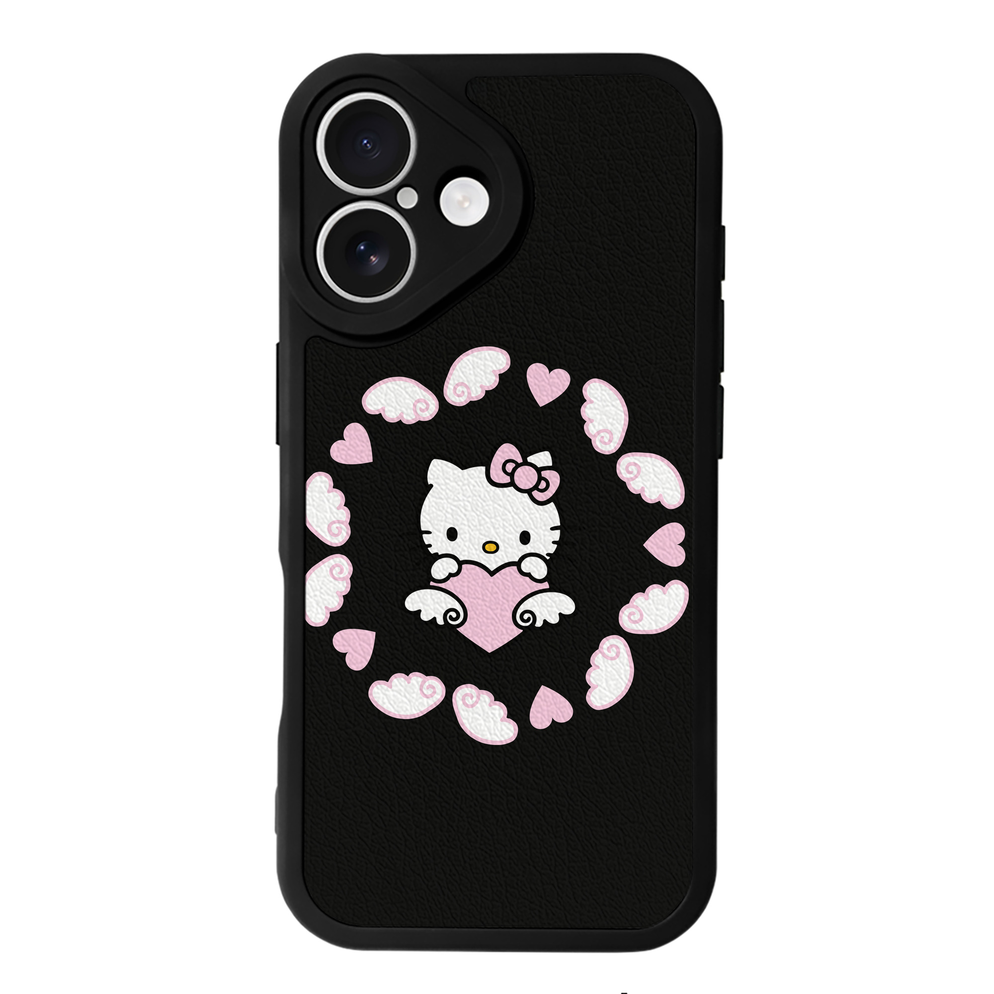 （画像用） Hello Kitty ハローキティ 【iPhone 16シリーズ対応】シリコンスマホケース（レザー調） 材質：シリコン